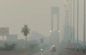 Otro día de intenso humo sobre la ciudad de Corrientes
